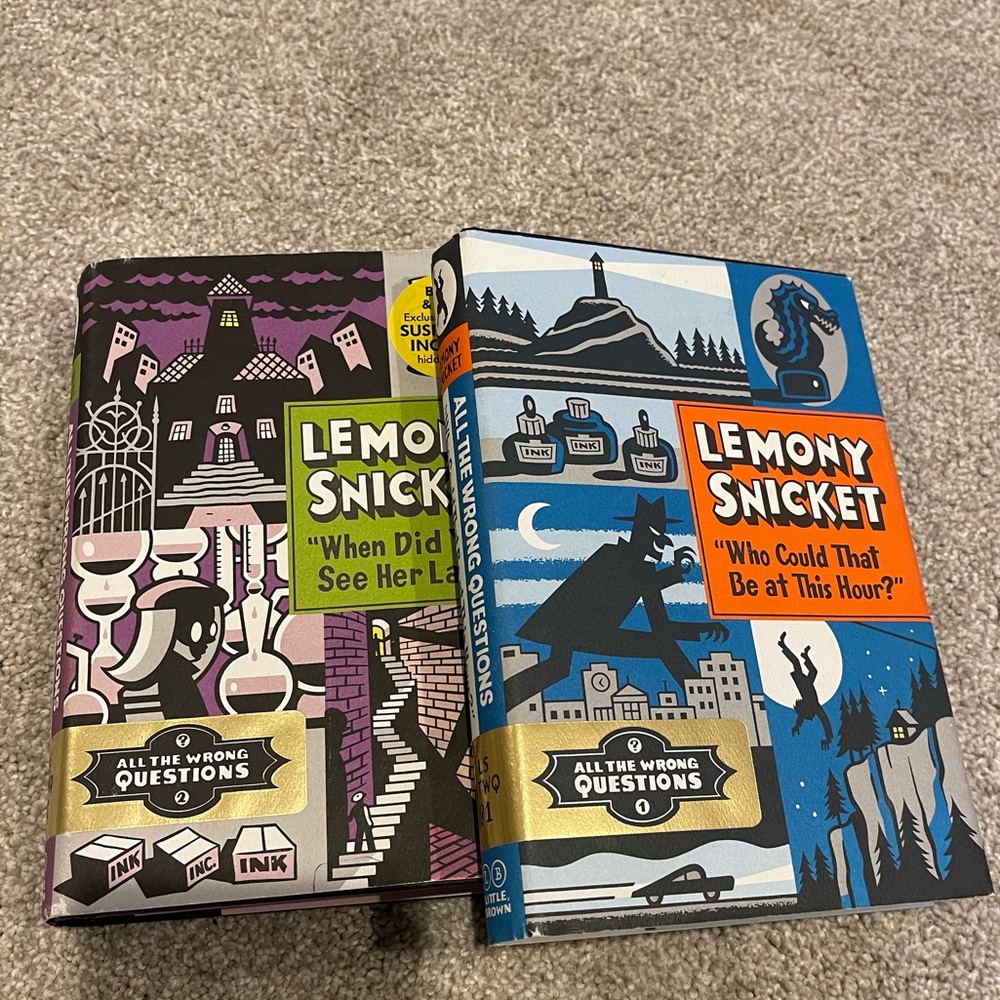 Lemony Snicket all the wrong questions first 2 books
